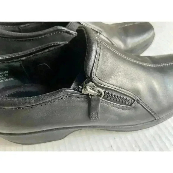 Clarks Leather Black Side Zip Slip Comfort Loafers 73885 Women’s Size 6 M - Picture 10 of 10